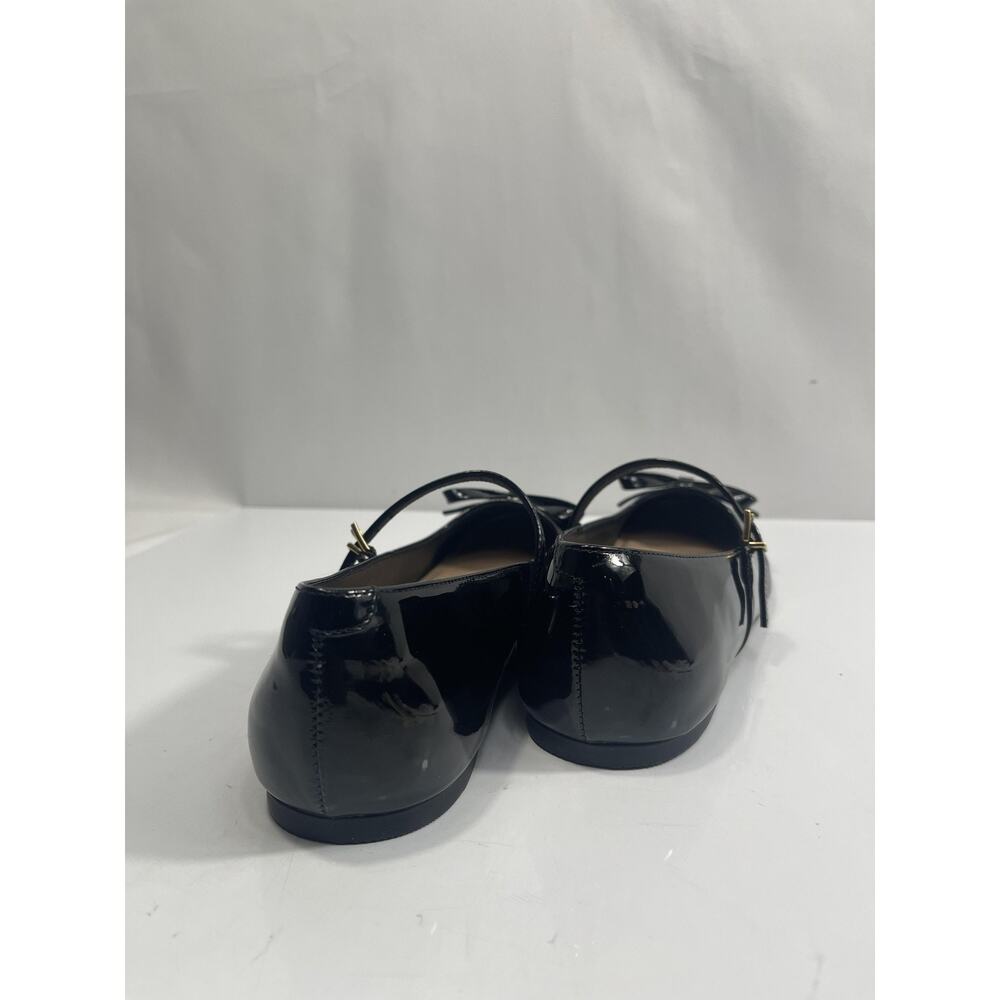 Arezzo Emerson Ballet Shoes Women's Size 9 Black Mary Jane Flats Bow Patent - Picture 11 of 15
